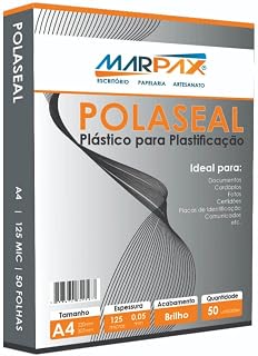 Polaseal Plástico para Plastificação A4 220x307x0,05mm 50un