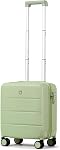 Hanke 16 Sac à bagages avec roues à ressort Inch sous le siège Mini Petit sac de transport approuvé pour les lignes aériennes TSA Bagages léger Voyage costume cas femmes hommes (Bambou vert)