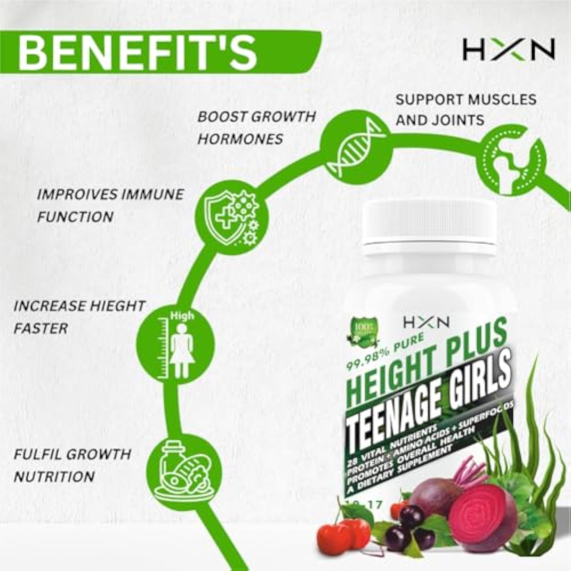 HXN Height Growth Supplement, Herbal Medicine