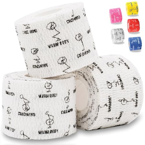 Image of WARM BODY COLD MIND 1.85 inch Weightlifting Thumb Tape - Hook Grip Tape for Powerlifting, Cross Training, Gym Tape, Workout, Weight Lifting Tape, Athletic Finger Wrap (White 3 Rolls)