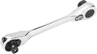 Catraca, chave de catraca de 1/4 pol. chave de soquete, catraca de duas cabeças de liberação rápida reversível, catraca multifuncional para ferramenta de reparo de carro de bicicleta