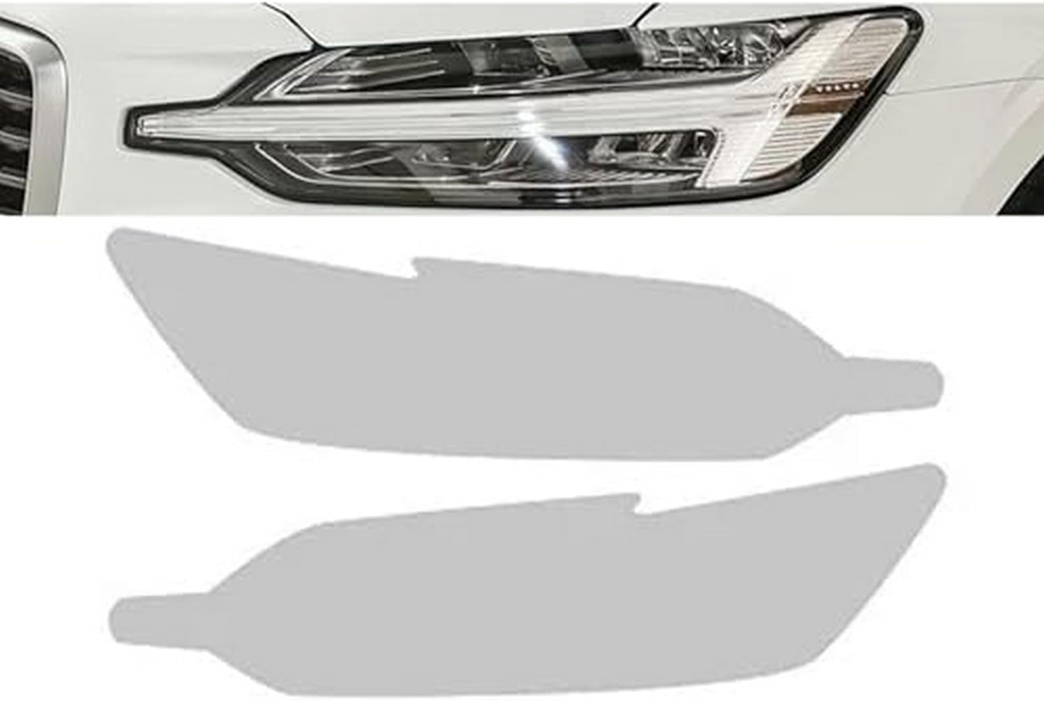 SamLng Car Front Light Film For Volvo V60 2019 Car Headlight Film Front Light Transparent TPU Sticker Car Light Tint Film