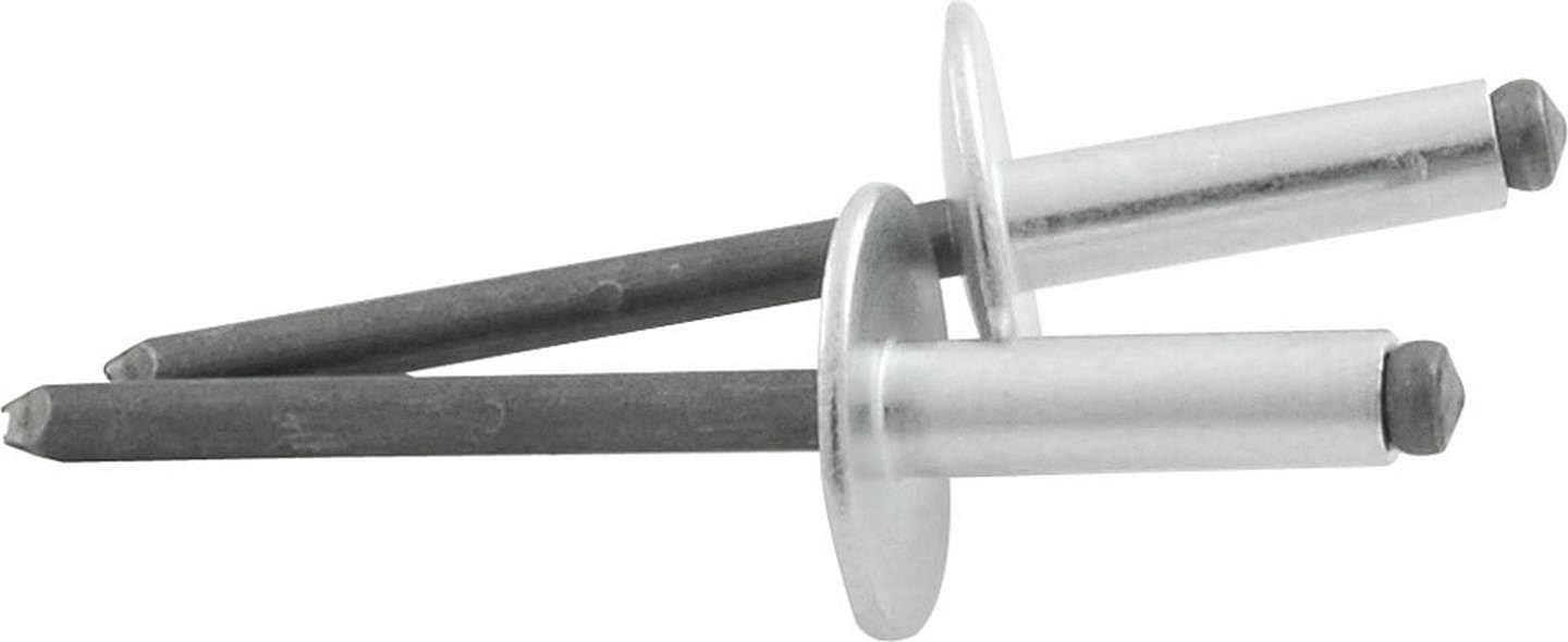 Allstar Performance ALL18149 Aluminum 1/8" - 1/4" Grip Range Large Head Rivet, (Pack of 250)