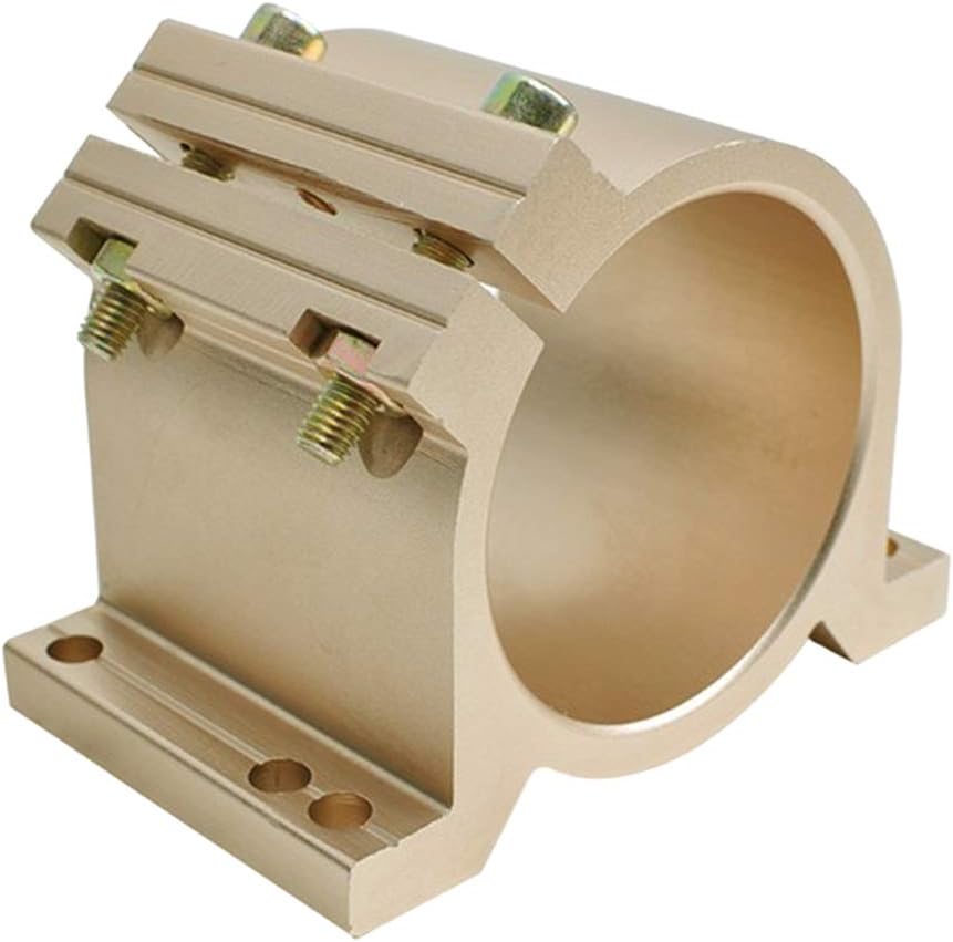 SDENSHI Aluminum CNC Spindle Motor Mount Bracket Clamp for CNC Engraving Milling Machine, 65mm or 80mm Diameter, Color: Black or Gold - 65mm Gold - - 