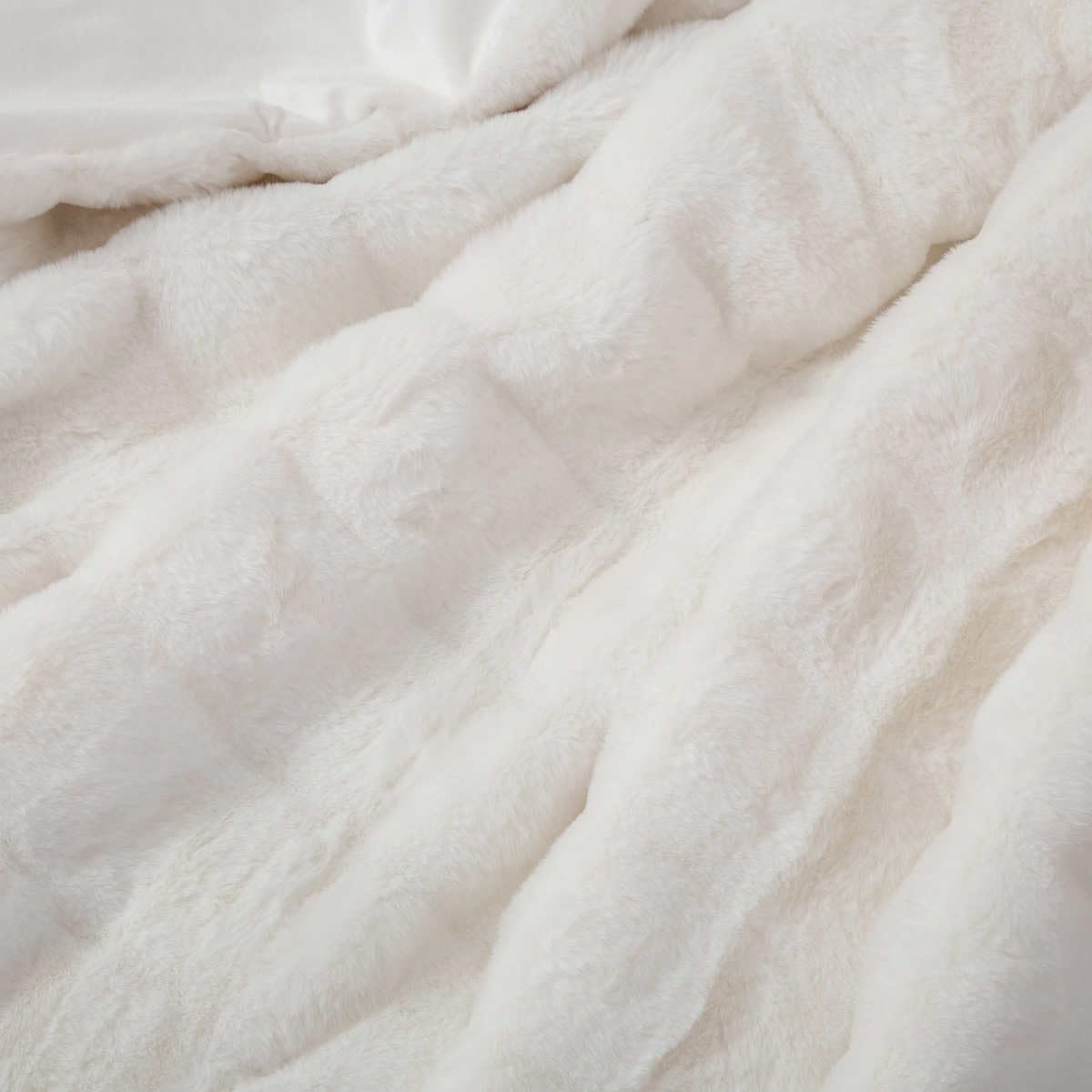 Berkshire Collection Faux Fur Plush Throw Blanket, 60"x70" (White)