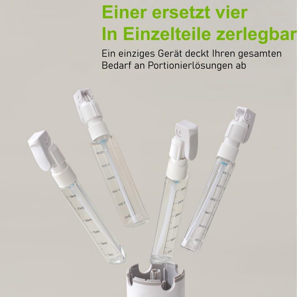 Cleanvo 4-in-1 Reise und Gym Spender,Tragbare, nachfüllbare,Kompakt und platzsparend für Shampoo, Lotion,Duschgel