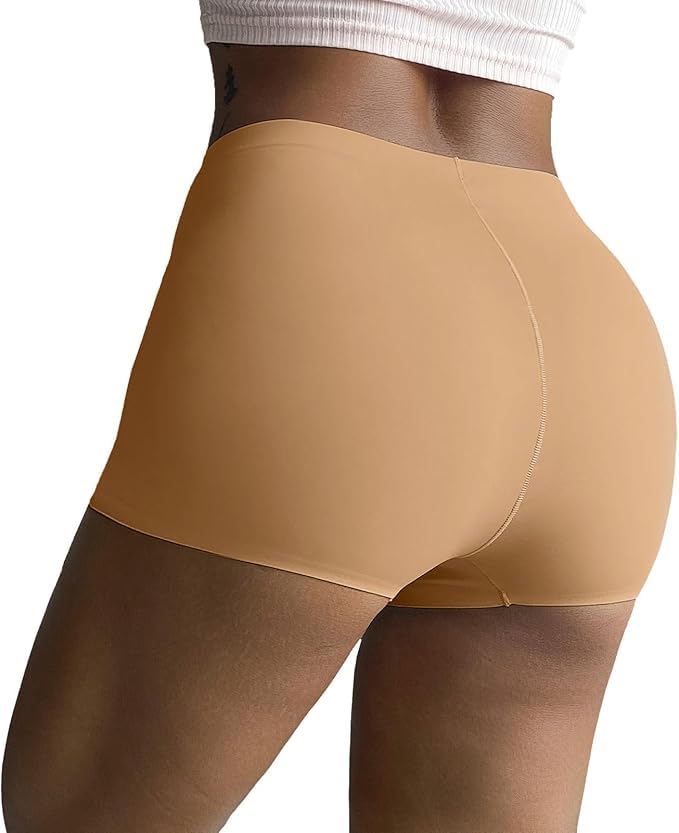 Image of FallSweet No Show Boy Shorts Underwear for Women Seamless Panties Boxer Briefs Pack
