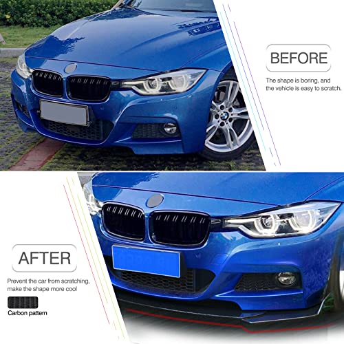 Top10 Racing Universal Carbon Fiber Pattern Style Front Bumper Lip Chin Spoiler Compatible With Audi, Ford, Bmw, Honda, Chevrolet, Civic, Benz, Mazda, Gmc Car #TOP4