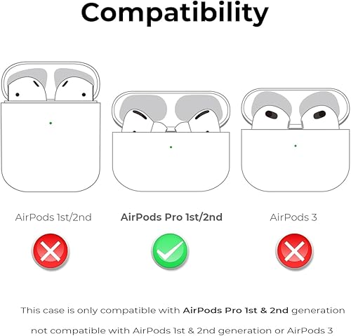 Miniatura 2 de Dumkery Linda funda para Airpods Pro, funda para Airpods Pro 2 de gatos y gatitos con bigote negro, divertidos animales de dibujos animados en 3D, a