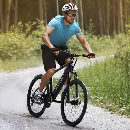 ZDZA Electric Bike, 1000W Peak Motor, 26&rdquo; E Bike for Adults, 40 Miles Range & 22 Mph Ebike, Electric Bicycle for Commute, 7 Speed & Colorful LCD Display (Light Blcak)
