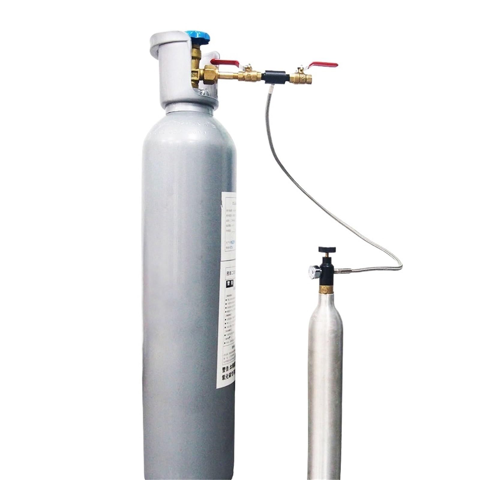 CO2 napełnianie saturator wody sodowej do cylindra, kanister W21.8-14 CGA320, zbiornik na dwutlenek węgla (CGA320 36 cali BK spodnie )