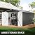 VIWAT 12x8 FT Outdoor Storage Shed, Large Garden Shed with Updated Frame Structure and Lockable Doors, Metal Tool Sheds for Backyard Garden Patio Lawn, Black