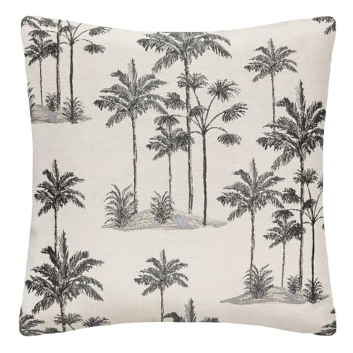 Atmosphera - Housse de Coussin Palm - Motifs Jacquard - 40x40 cm