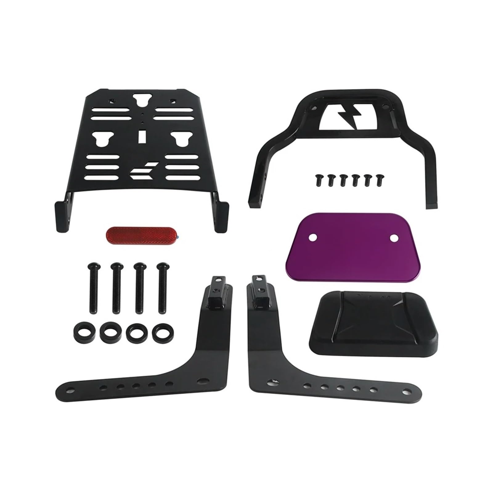 Zdejmowane oparcie Poduszka oparcia pasażera motoc Pasuje do Harley Softail Low Rider ST FXLRST EI FXRST FLSB oparcie pasażera Sissy Bar tylny bagażnik(Purple)