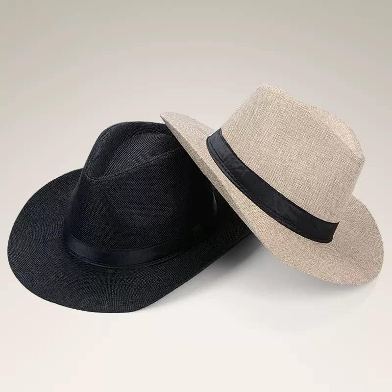 JSEIAJB and Autumn Men's Big-Brimmed Old Man's top hat Sunshade Outdoor Cowboy