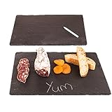4 Sizes to Choose: 2 x Stone Age Slate cheese boards (8