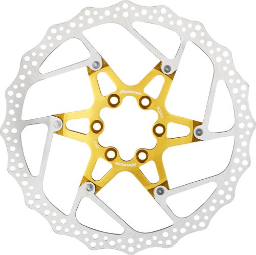 Reverse Bremsscheibe 180mm 6-Loch Alu/Stahl Gold
