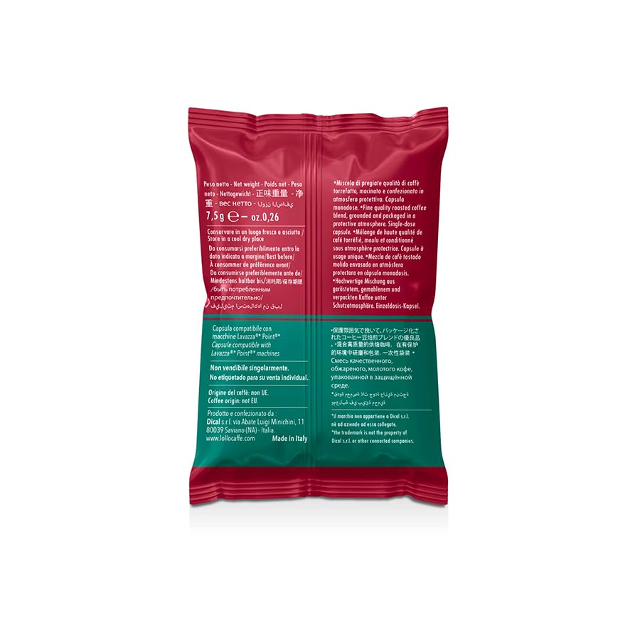 Lollo Caffè Passione Joy, Miscela Decaffeinato - Dek - 200 (2x100) Capsule - Compatibili con le Macchine ad uso domestico Lavazza* Espresso Point*
