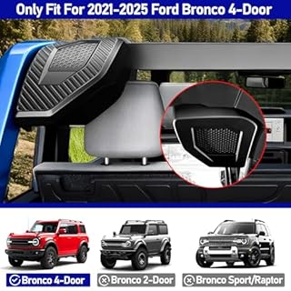 QJKNMP Rear Speaker Pods Compatible with Ford Bronco 4-Door 2025 2024 2023 2022 2021,Trunk Rear Speaker Upgrade 6.5" Pods for Bronco Interior Accessories,No Drilling Required(NOT for Sport and 2-Door)