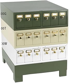 Globe Scientific 513500W Slide Storage Cabinet, White, 402mm Width, 477mm Length, 126mm Height