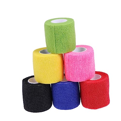 Healeved Grade 6 Pack Self Adherent Elastic Bandage Wrap Long 5x450cm Tape for Athletes Nonwoven Material Easy Applicati