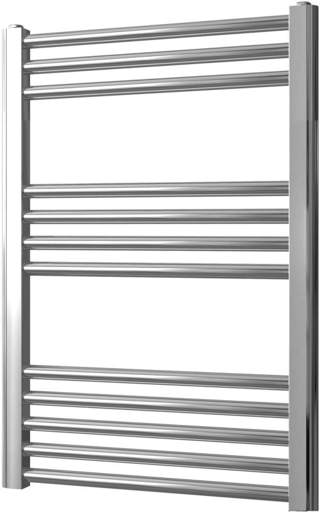 Radiateur de salle de bain plat chromé 650 mm de large Turkish Zone contre l'humidité ambiante