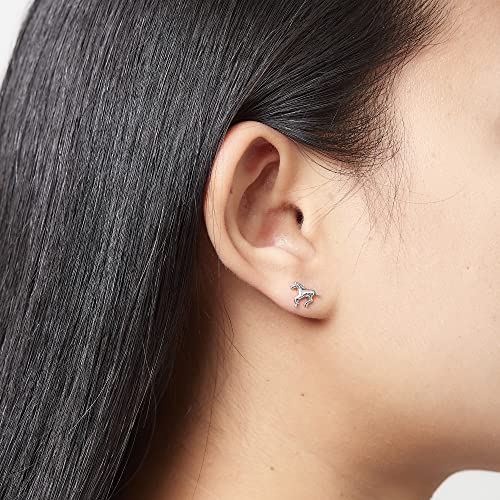 Boma Jewelry Sterling Silver Galloping Horse Stud Earrings2