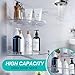 YAWSOUP Acrylic Corner Shower Shelves,Adhesive Shower Caddy Organizer for Bathroom Storage Home Decor,Clear, RustProof, No Drilling Bathroom Wall Shelf,2-Pack