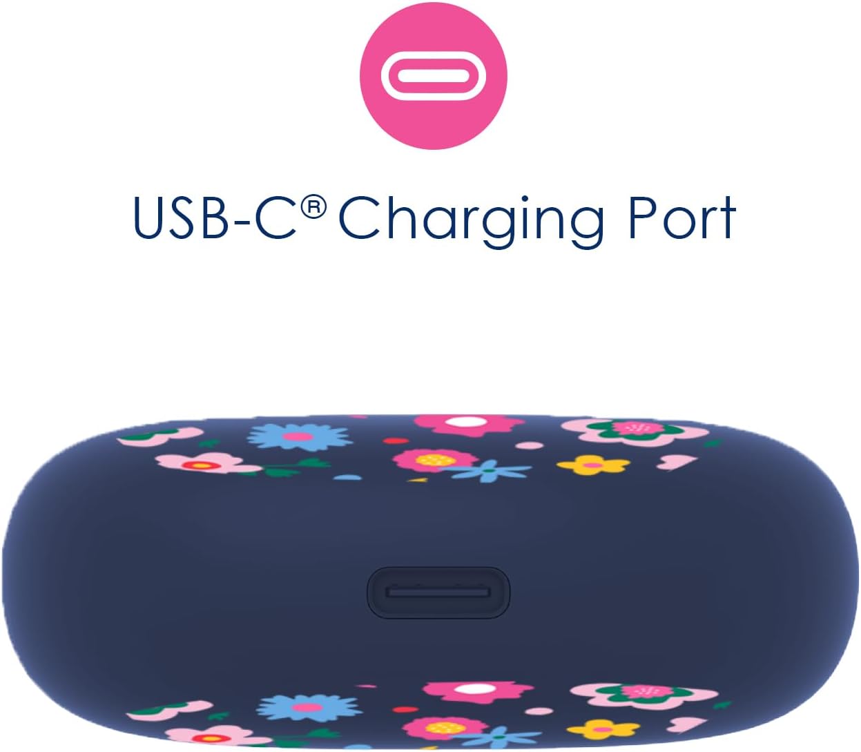 USB-C charging port on the earbud case
