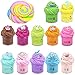 SWZY Fluffy Slime Kit,Butter Slime,Slime Fluffy,Fluffy Slime Stretchy&Soft Clay Toys,Limo de Caballito de mar Amarillo,Limo de Paloma Verde Claro,DIY Juguetes para niños Adultos...12 Colores
