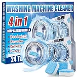 Detergente per lavatrice, Tabs Anti-limescale Washing Machine 1 Pack of 24 Tablets, adatto per lavatrice a carica frontale e superiore, rimuove odori, sporcizia e accumuli, sicuro per fosse settiche