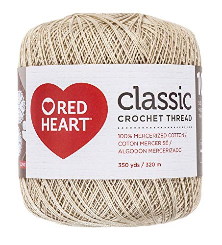 Image of Coats Crochet Red Heart Classic Crochet, Thread Size 10, Natural
