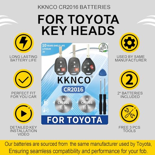 KKNCO CR2016 Key Fob Battery