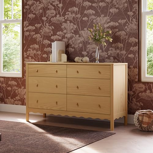 Image of Babyletto Swell 6-Drawer Assembled Dresser in Honey, Greenguard Gold Certified
