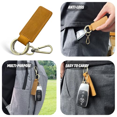 Image of Dad Keychain - Remember I Love You Dad, Leather Keychain for Father from Daughter or Son