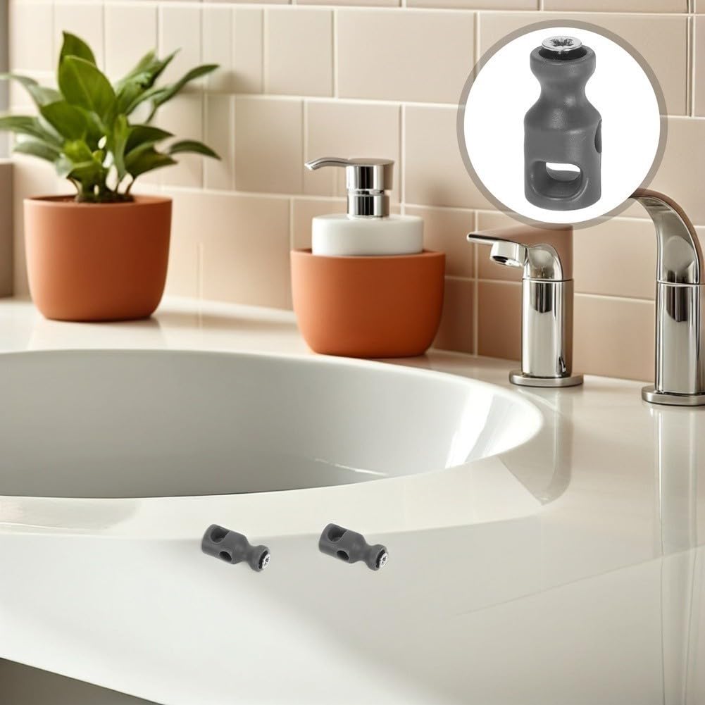 Conector Varilla Desagüe Baño 4uds Plástico Gris