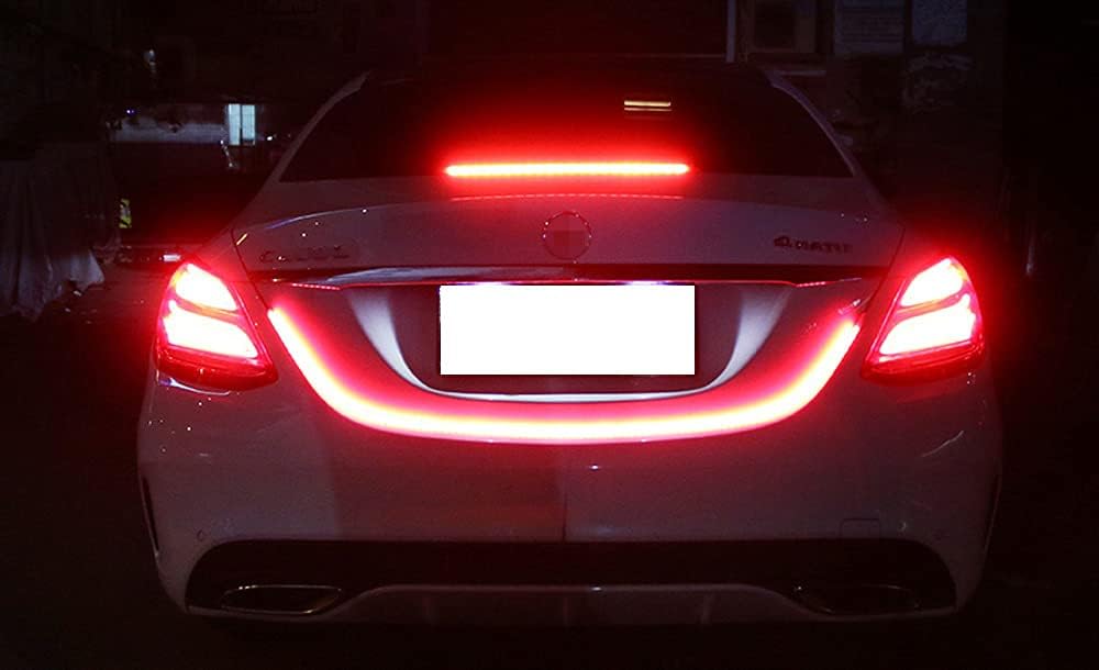 iJDMTOY 48-Inch Multi-Color Trunk Lid Gap LED Strip for Car SUV Tailgate Decoration, Function As Running Light, F1 Strobe Brake Light, etc