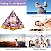 Orgone Pyramid, Orgonite Crystal Pyramid Porstive Energy Generator, Rose Quartz & Amethyst Healing Crystals Pyramid for Attract Wealth Success and Lucky