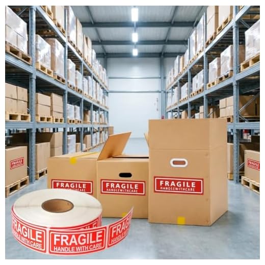 Caution Warning Sticker Handle Warning Packaging Transport Sticker Label