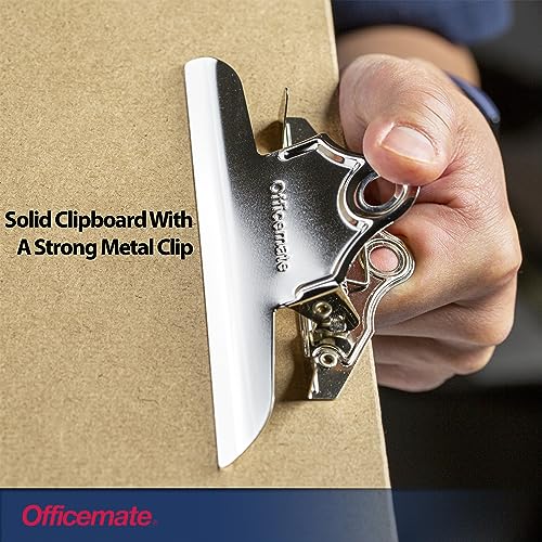 Officemate Prancheta de madeira reciclada, clipe de 15 cm, 1 pacote de prancheta, tamanho carta (22,