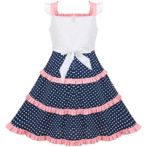 Sunny Fashion Girls Dress Heart Print Pink2