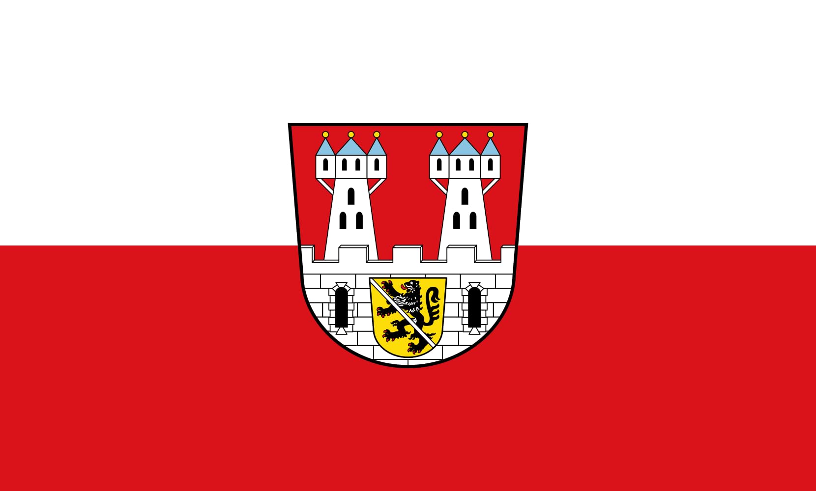 Drapeau paysage de Teuschnitz grand format 1.35m² pour mât extérieur