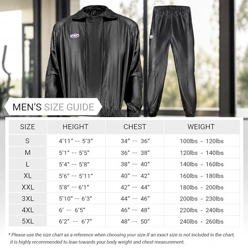 Image of FBT Unisex Sauna Suit (BLACK, XL)