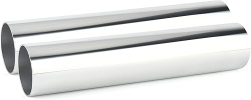 GASHER Tubo intercooler de 2 piezas de aleación de aluminio de 2.5 "OD Longitud 12" (300MM) para sistemas de admisión y refrigeración