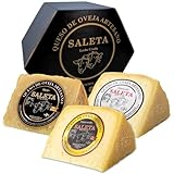 Amaisso® Cesta Quesos Gourmet Regalo | Queso Oveja de La Mancha | 3 Cuñas Queso Semicurado, Añejo y Ahumado Tipo Manchego | Surtido de quesos para regalar "Pack Be Cheese 750gr" Saleta