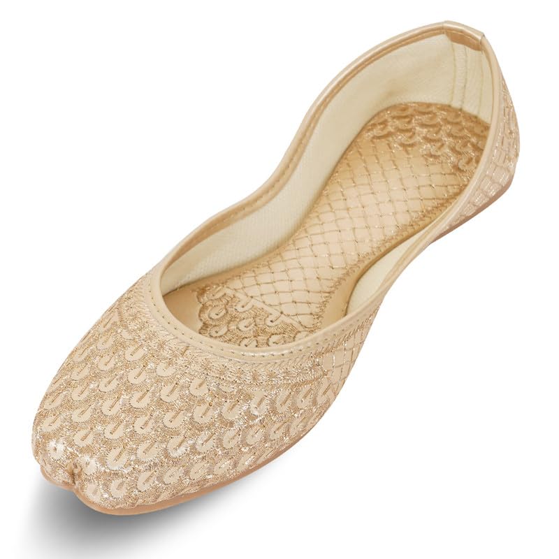 Image of DFR Women Juti | Embroidered Rajasthani Mojari Girls Shoe