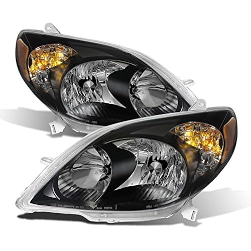ACANII - For Blk 2003-2008 Toyota Matrix Headlights Healamps Replacement 03-08 Driver + Passenger Side