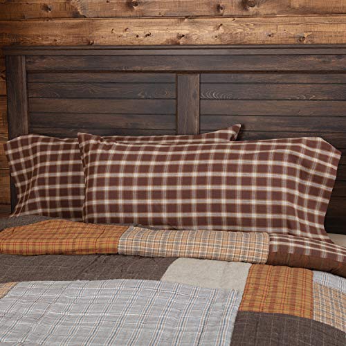 VHC-Brands-Rory-Plaid-Cotton-Rustic-Bedding-King-Pillow-Case-Set-of-2-Case-21×40-Grey VHC Brands Rory Plaid Cotton Rustic Bedding King Pillow Case Set of 2 Case 21×40 Grey