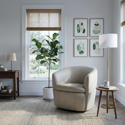 Signature Design by Ashley Kierreys Leather Swivel Barrel Chair, Bone by Signature Design by Ashley - Image 6