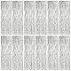 12 Stück Silberner Lametta Vorhang, Glitzervorhang Lametta 1m x 2m, Glitzer Party Vorhang, Glitzer Tinsel Curtain für Party Deko Geburtstagsdeko Hochzeit Festivals Bühnendekor Weihnachten Party Deko